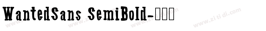 WantedSans SemiBold字体转换